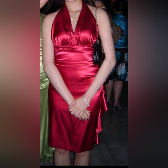 Laura Petite Size 2P Satin Prom Dress - Picture 5 of 5